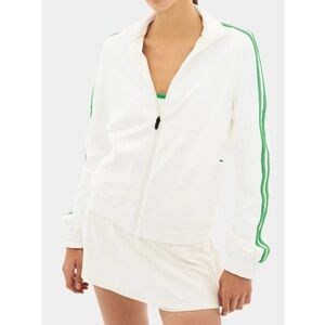 Splits59 sz S Fox Techflex Track Jacket Full zip White Green